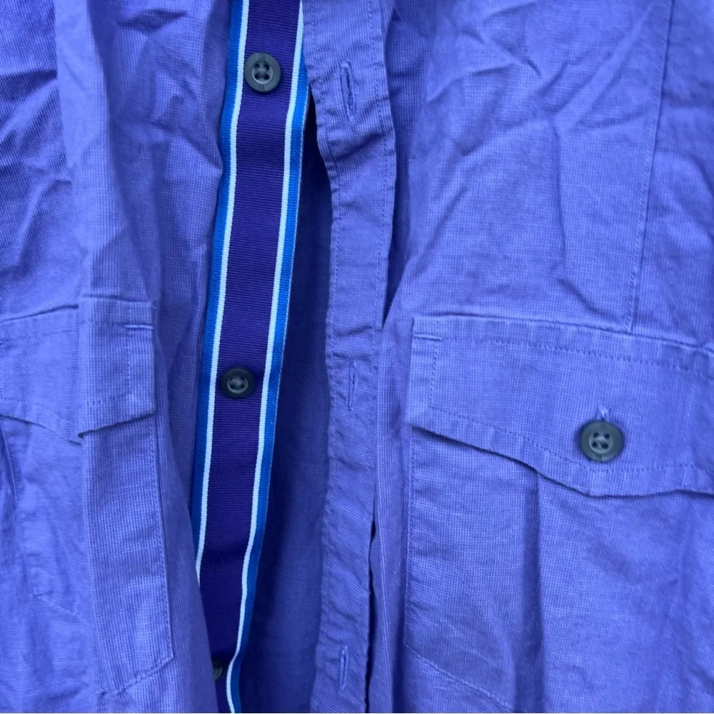 Banana Republic Dusty Purple Collared Short Sleeve Polo Dress Shirt